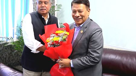 उपप्रधानमन्त्री सिंह र भारतीय राजदूतको औपचारिक भेट