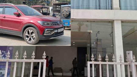 शोरुम फुटाएर कार चोरेर भाग्दै गर्दा पेट्रोल सकिएपछि ...