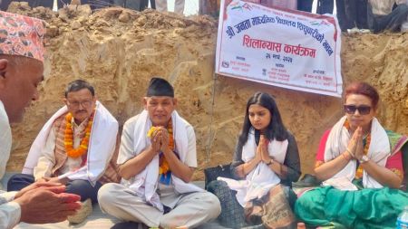 सप्तरीमा भारतीय सहायतामा विद्यालय भवन निर्माण सुरु