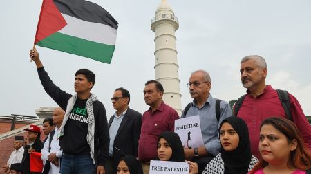 कट्टरपन्थीको मार्च: प्यालेस्टाइनको नाउँमा किम जोङ उन र चीनको जयजयकार, इजरायलमाथि हमला