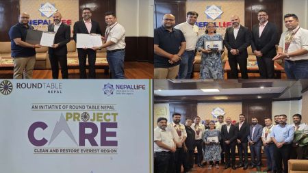 सगरमाथा संरक्षणमा नेपाल लाइफको योगदान: पहिलो चरणमै ५ हजार किलो फोहोर संकलन