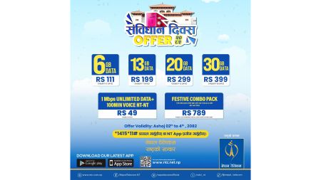 नेपाल टेलिकमको संविधान दिवस गिफ्ट: सस्तोमा डाटा, भ्वाइस र एसएमएस प्याकेज!