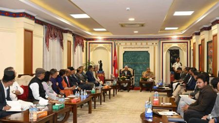 राष्ट्रपति पौडेलको निर्णायक कदम-निर्वाचन र सहकार्यबारे सर्वदलीय बैठक सुरु