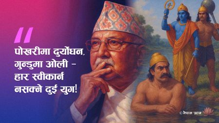 अहंकारको महारथी! महाभारत युद्धपछि दुर्योधन जस्तै, Gen-Z आन्दोलनपछि ओलीको पलायन