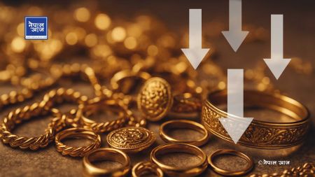 सुनको मूल्यमा लगातार गिरावट, आज प्रतितोला दुई हजारले सस्तो